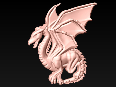 반지용 드래곤 - 펜던트용 드래곤 - 주얼리용 드래곤 - N815859 3D 프린트 모델