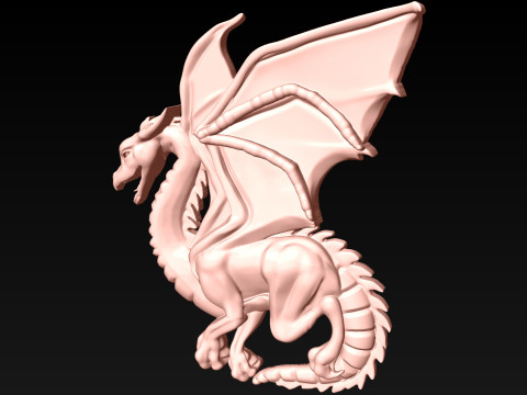 반지용 드래곤 - 펜던트용 드래곤 - 주얼리용 드래곤 - N815859 3D 프린트 모델