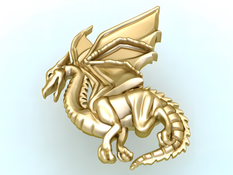 반지용 드래곤 - 펜던트용 드래곤 - 주얼리용 드래곤 - N815859 3D 프린트 모델