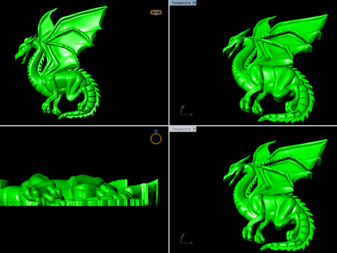 반지용 드래곤 - 펜던트용 드래곤 - 주얼리용 드래곤 - N815859 3D 프린트 모델