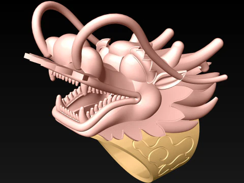 Dragon Ring - Mens Ring - N812838 3D Print Model