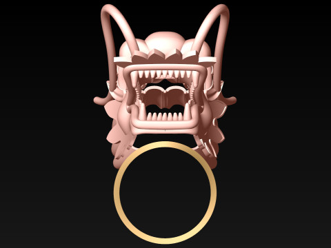 Dragon Ring - Mens Ring - N812838 3D Принт Модель