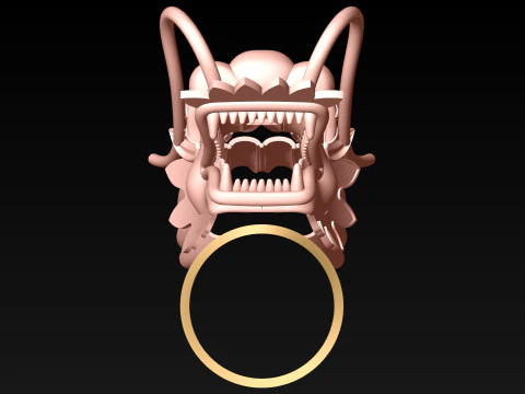 Dragon Ring - Mens Ring - N812838 3D Print Model