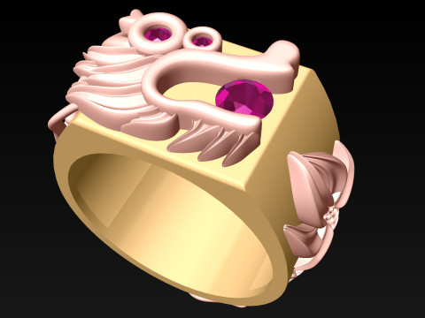 Dragon Ring - Mens Ring - N812126 3D Print Model