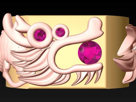 Dragon Ring - Mens Ring - N812126 3D Print Model