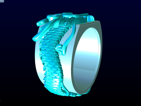 Dragon Ring - Mens Ring - N812126 3D Print Model