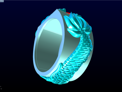 Dragon Ring - Mens Ring - N812126 3D Print Model