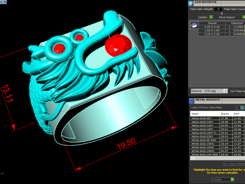 Dragon Ring - Mens Ring - N812126 3D Print Model