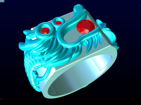 Dragon Ring - Mens Ring - N812126 3D Print Model