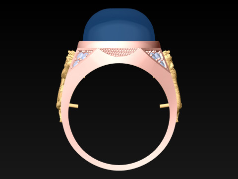 Tiger Ring - Mens Ring - N812155 3D Druckmodell