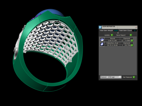 Tiger Ring - Mens Ring - N812155 3D Druckmodell