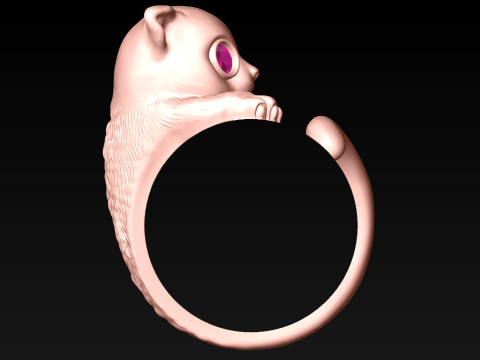 Cat Ring - N424 3Dプリントモデル