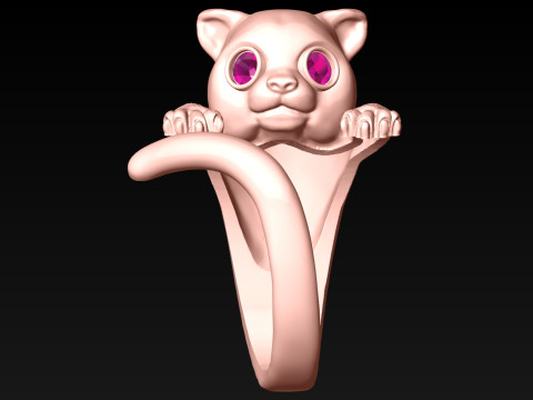 Cat Ring - N424 3Dプリントモデル
