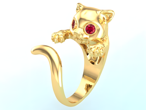 Cat Ring - N424 3Dプリントモデル