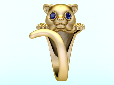Cat Ring - N424 3Dプリントモデル