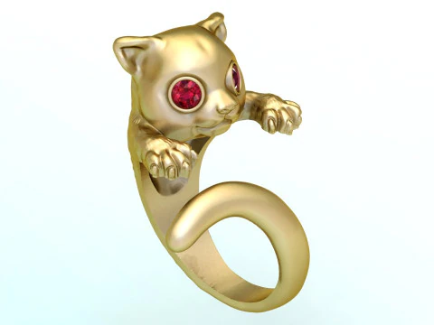 Cat Ring - N424 3D Print Model