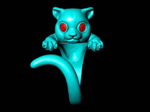 Cat Ring - N424 3Dプリントモデル
