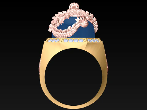 Dragon Ring - Mens Ring - N812335 3D Print Model