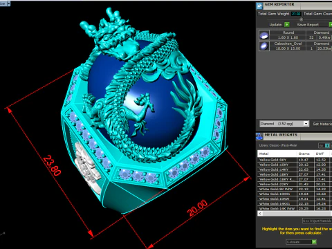 Dragon Ring - Mens Ring - N812335 3D Print Model