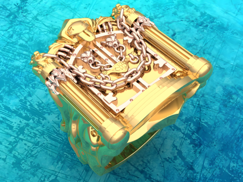 Gatekeeper Ring - Temple rings - Dark ring - N816854 Modelo de Impressão 3D