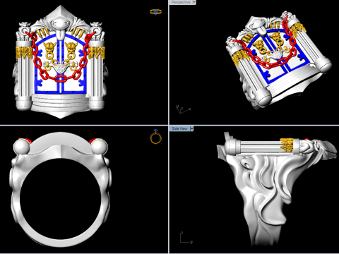 Gatekeeper Ring - Temple rings - Dark ring - N816854 Modelo de Impressão 3D