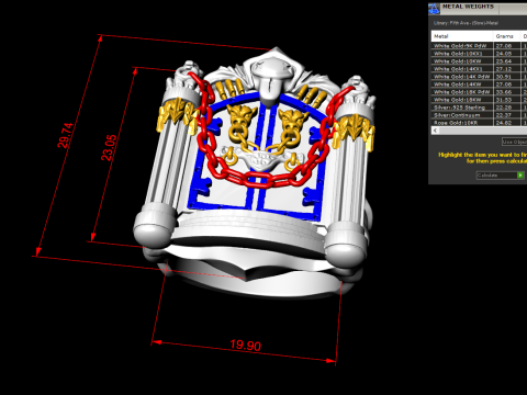 Gatekeeper Ring - Temple rings - Dark ring - N816854 Modelo de Impressão 3D