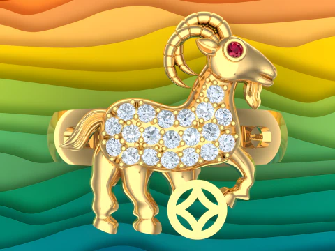 Anel Cabra - N812354 Modelo de Impressão 3D