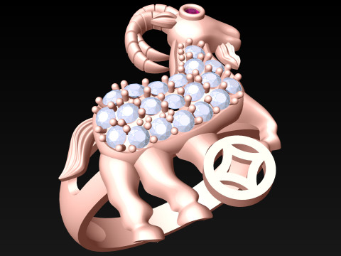 Goat Ring - N812354 3D Принт Модель