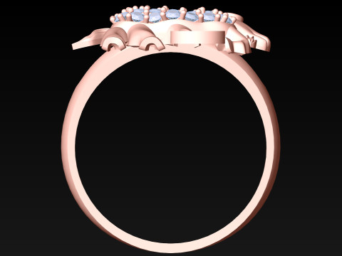 Goat Ring - N812354 3D Принт Модель