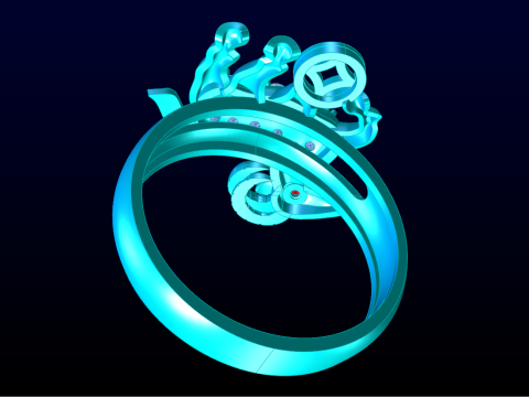 Goat Ring - N812354 3D Принт Модель