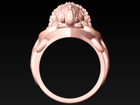 Elephant Ring - Mens Ring - N812401 3D Принт Модель