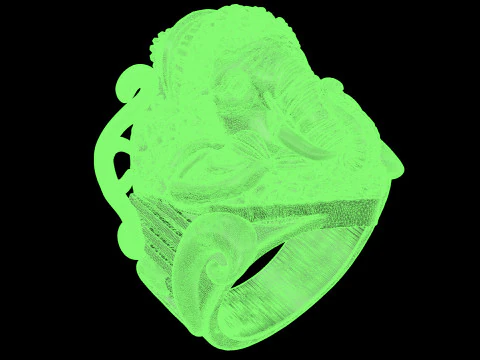 Elephant Ring - Mens Ring - N812401 3D Print Model