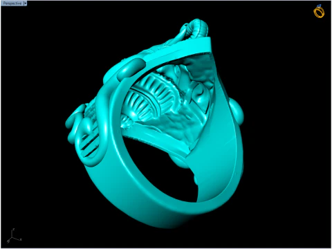 Elephant Ring - Mens Ring - N812401 3D Print Model