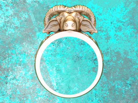 Pierścionek męski Buffalo - Pierścionek męski Gaur - Pierścionek męski Cow - N812813 Model do druku 3D