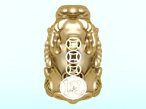 Pixiu Face Bracelet - Unicorn Bracelet - N816238 3D Print Model