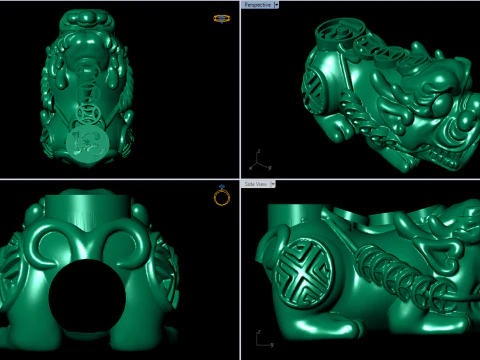 Pixiu Face Bracelet - Unicorn Bracelet - N816238 3D Print Model