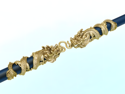 Dragon necklace - Dragon pendant - Wrap leather cord - N819007 Modelo de impresión 3D