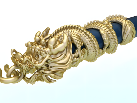 Dragon necklace - Dragon pendant - Wrap leather cord - N819007 Modello di stampa 3D