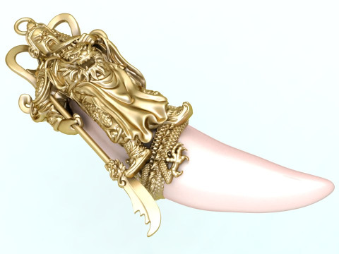 Guan Yu pendant - Dragon pendant - Tiger nails - Tiger fang - N820300 3D printmodel