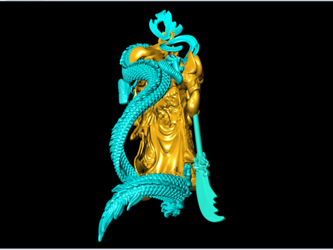 Guan Yu pendant - Dragon pendant - Tiger nails - Tiger fang - N820300 3D printmodel