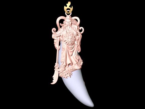 Guan Yu pendant - Dragon pendant - Tiger nails - Tiger fang - N820300 3D printmodel