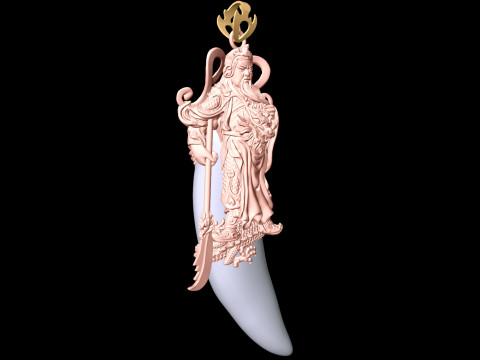 Guan Yu pendant - Dragon pendant - Tiger nails - Tiger fang - N820300 3D printmodel