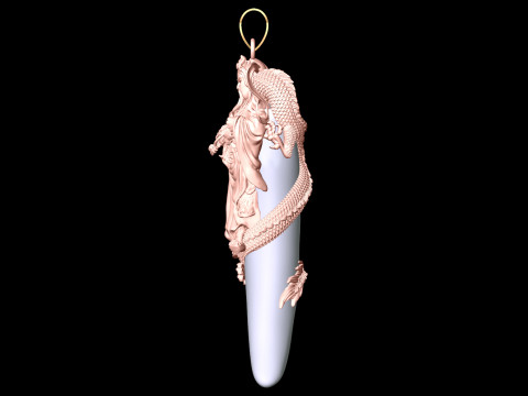 Guan Yu pendant - Dragon pendant - Tiger nails - Tiger fang - N820300 3D printmodel