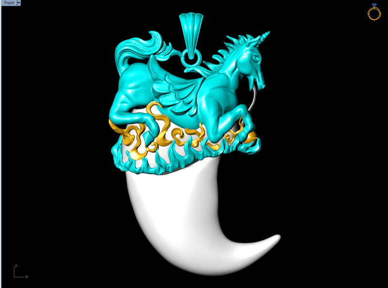 Horse pendant - Bears claw - Tiger nails - Tiger fang 3D Принт Модель .c4d .max .obj .3ds .fbx .stl .blend 