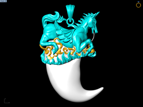 Horse pendant - Bears claw - Tiger nails - Tiger fang 3D Принт Модель