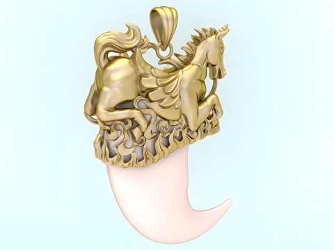 Horse pendant - Bears claw - Tiger nails - Tiger fang 3D Принт Модель