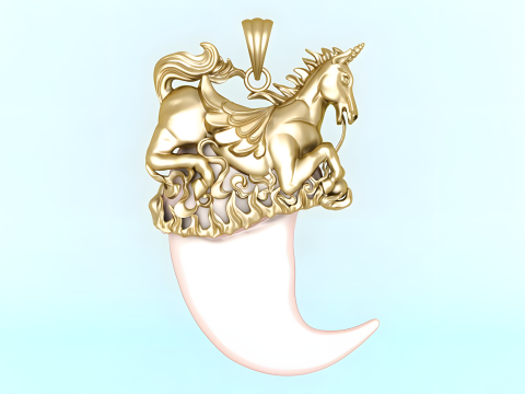Horse pendant - Bears claw - Tiger nails - Tiger fang 3D Принт Модель