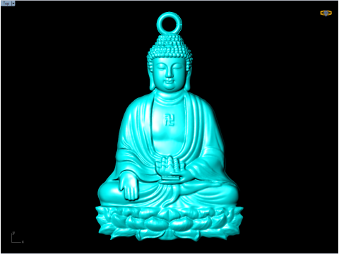 Amitabha Buddha Pendant - Adida Buddha pendant - Buddha pendant Modello di stampa 3D