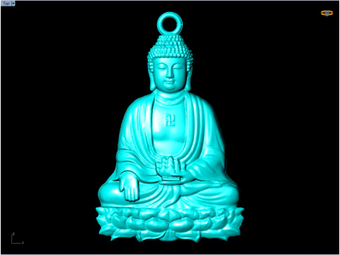 Amitabha Buddha Pendant - Adida Buddha pendant - Buddha pendant 3D Print Model
