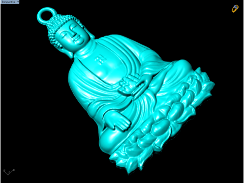 Amitabha Buddha Pendant - Adida Buddha pendant - Buddha pendant Modello di stampa 3D